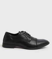 New Look Black Leather-Look Oxford Shoes